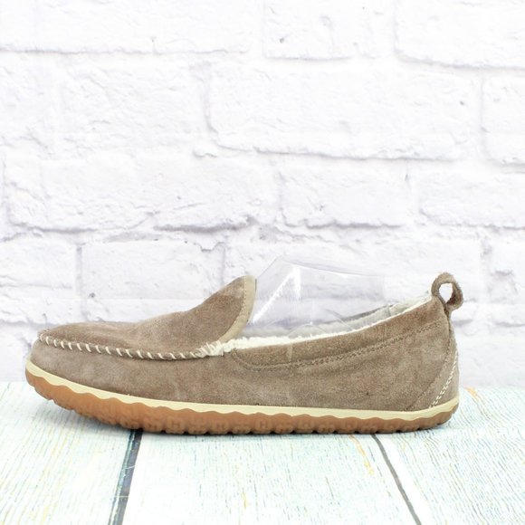 L.L. Bean Shoes - LL Bean Gray Suede Fleece Lined Mountain Moccasins Slipper Size 11 Medium